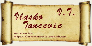 Vlaško Tančević vizit kartica
